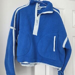 Free People Blue Fleece Size Med